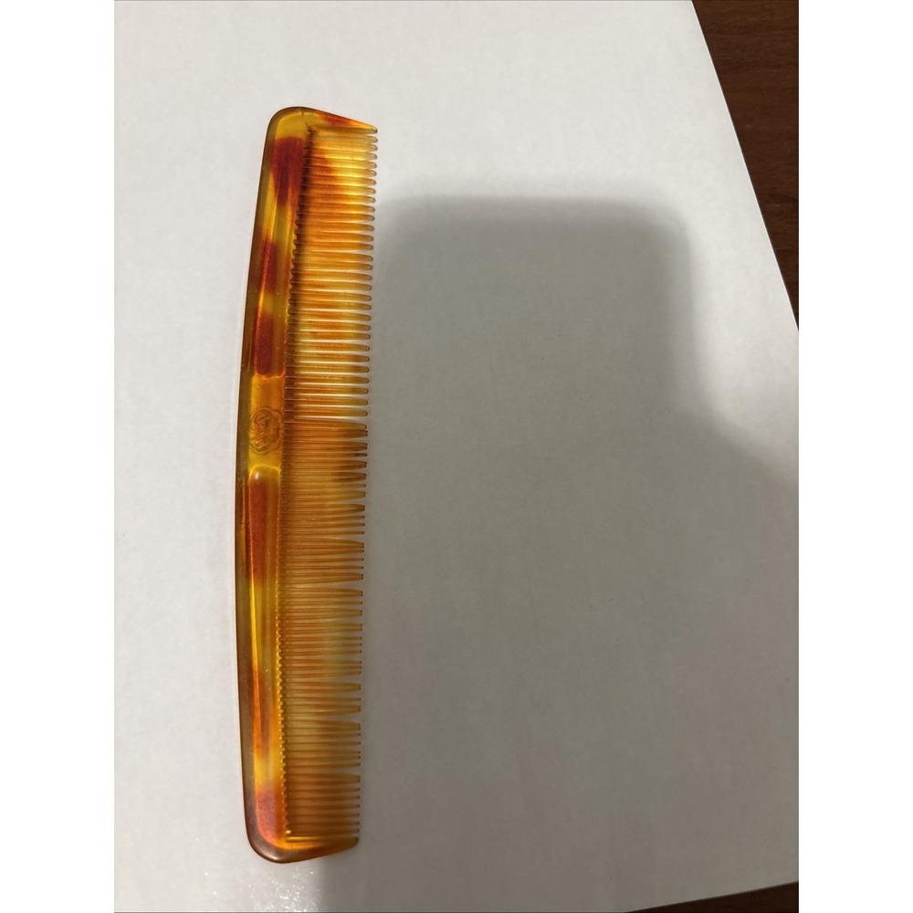 Vintage Goody Tortoise Brown Orange Plastic Comb 7"